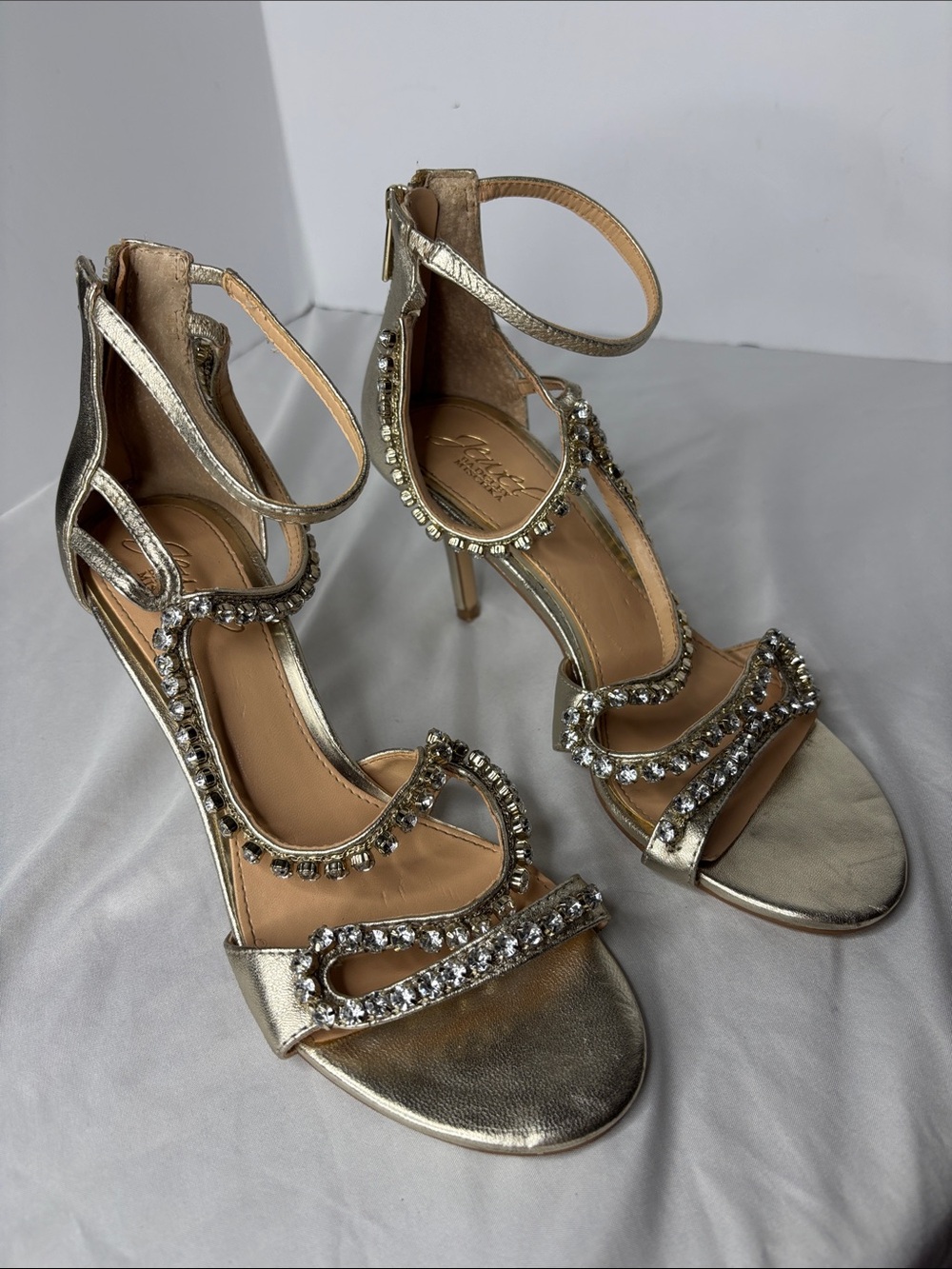 Badgley mischka Jewel Gold Crystal 7